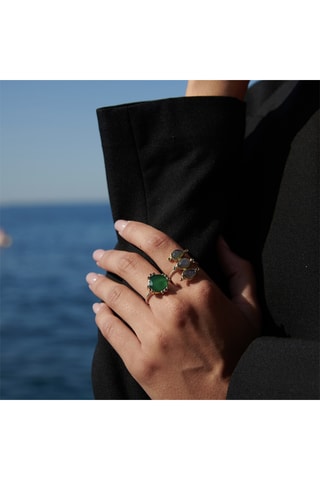 Bague - Argent et onyx