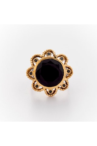 Bague - Argent et onyx