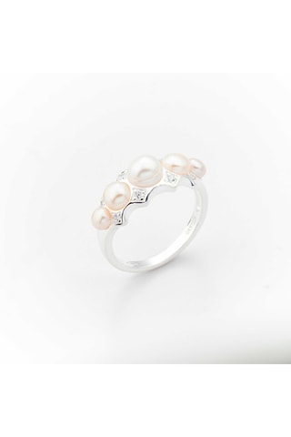 Bague - Argent et perles d'imitation