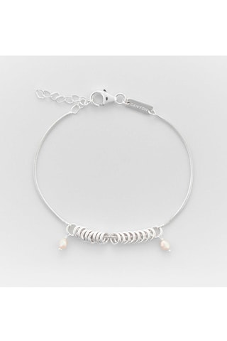 Bracelet - Argent et perles d'imitation