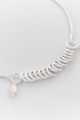 Bracelet - Argent et perles d'imitation