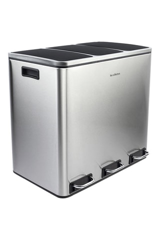 Roestvrijstalen Pedaalemmer  3 x 18 l