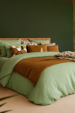 Housse de couette en lin Limy - Amande