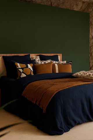 Housse de couette en lin Limy - Encre