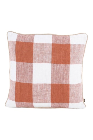 Housse de coussin en lin Palma - Brick - 45 x 45 cm