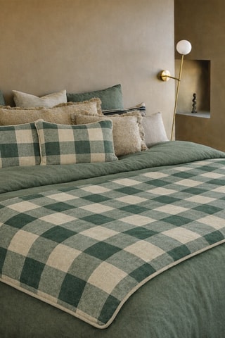 Housse de coussin en lin Palma - Pigeon - 50 x 80 cm