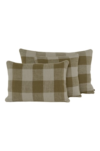 Housse de coussin en lin Palma - Gold - 45 x 60 cm