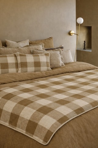 Housse de coussin en lin Palma - Gold - 45 x 60 cm