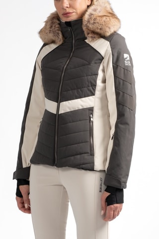 Gewatteerde Ski-jas met Capuchon Kirlia - Zwart