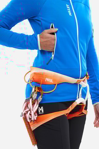 Fleece Jasje Fusion Grid - Felblauw 