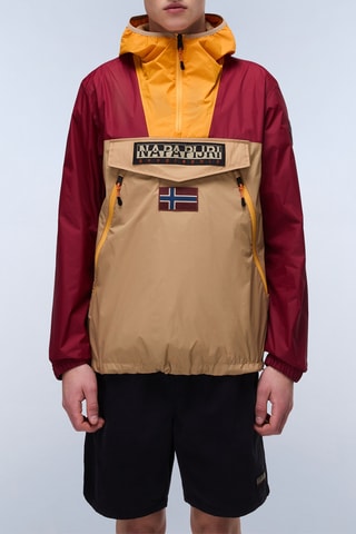 Windjack met Capuchon Rainforest - Bordeauxrood