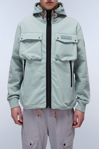 Jasje met Capuchon B Rivalto - Zeegroen en Zwart