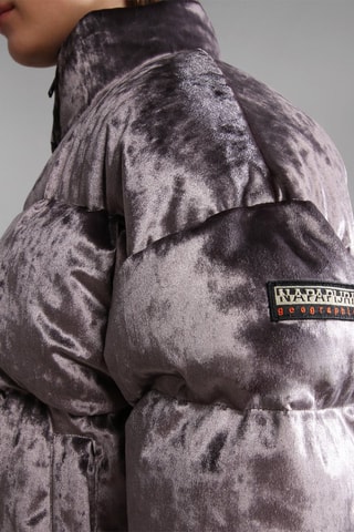 Gewatteerde Velours Jas A-Belay  Antraciet