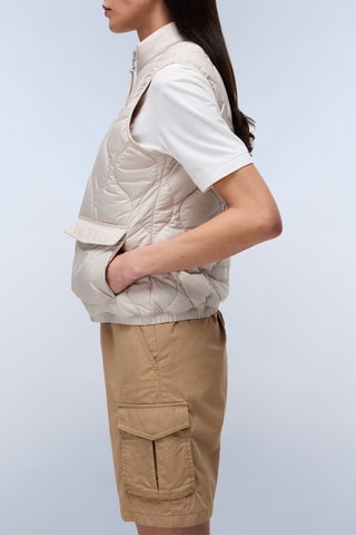 Mouwloze Gewatteerde Jas A Belle - Ecru