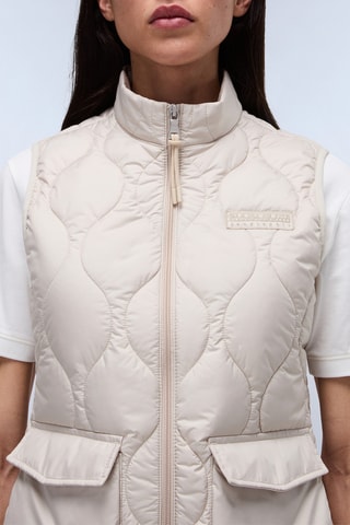 Mouwloze Gewatteerde Jas A Belle - Ecru