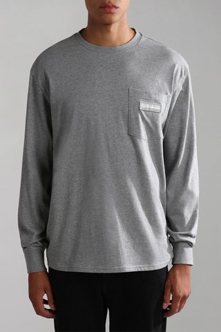 T-shirt S-Morgex Gemêleerd Grijs