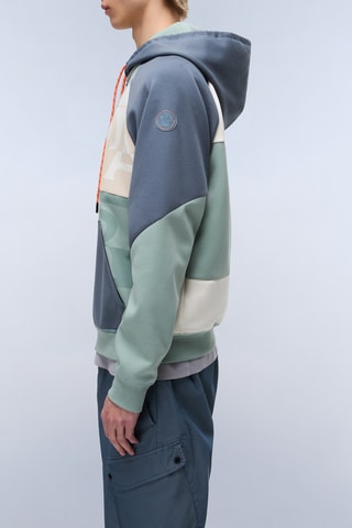 Sweater met Capuchon B Anghiari - Grijs en Zeegroen