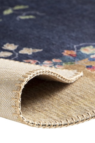 Tapis Velvet - Marron et bleu marine