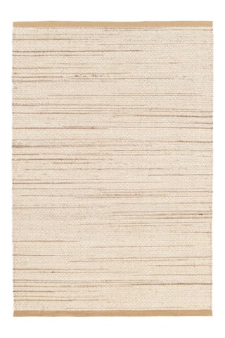 Tapis en laine Trail - Crème et marron