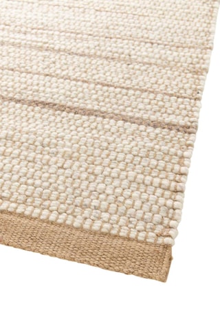 Tapis en laine Trail - Crème et marron
