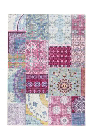 Tapis Velvet - Rouge et bleu