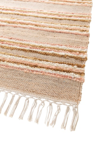 Tapis en laine Nina - Beige et rose