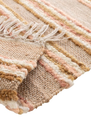 Tapis en laine Nina - Beige et rose
