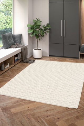 Tapis en laine Polka - Blanc
