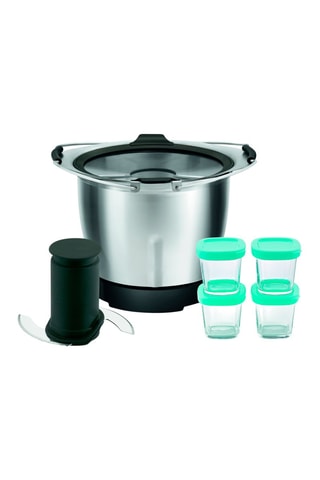 Minivaatje, 4 babypotjes en 20 recepten - 1,4 l - Geschikt voor Companion - Zwart