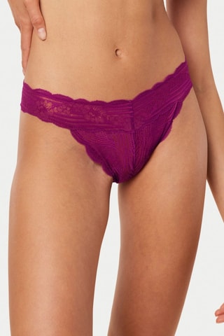 Tanga taille haute Triumph Lift Smart Highleg Brazilian  - Violet