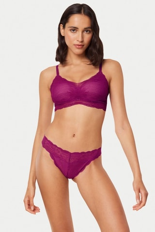 Tanga taille haute Triumph Lift Smart Highleg Brazilian  - Violet