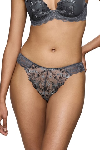 Culotte Sensual Spotlight Highleg Brazilian - Gris