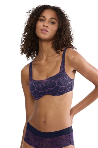 Soutien-gorge Body Make-Up Illusion Lace Balconette - Bleu