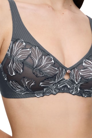 Soutien-gorge ampliforme Wild Iris Florale - Gris