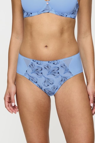 Culotte taille haute Wild Iris Florale Maxi  - Bleu