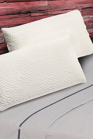 2 Memoryfoamhoofdkussens met Aloë Vera Half-stevig