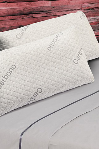 2 Memoryfoamhoofdkussens met Actieve Houtskool