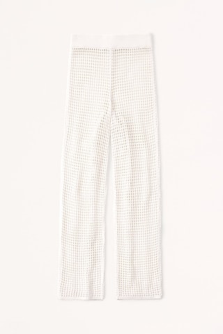 Pantalón de playa de croché de tiro alto - Blanco