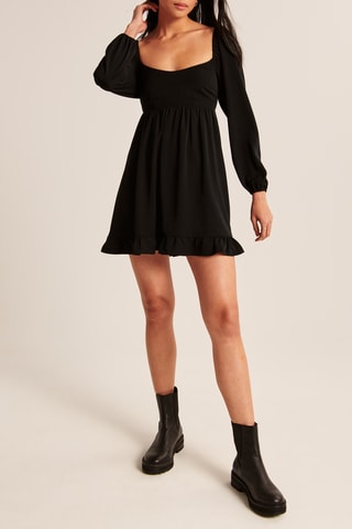 Vestido evasé - Negro