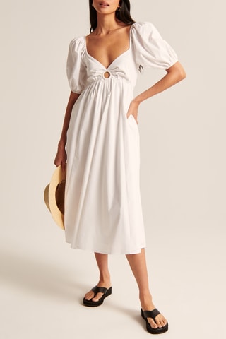 Vestido midi - Blanco