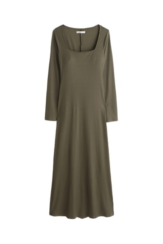 Vestido jersey - Caqui