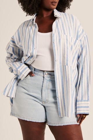 Camisa - Celeste y crudo