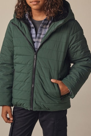 Anorak con capucha - Verde oscuro