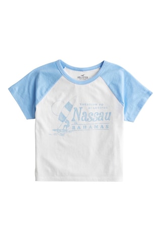 T-shirt - Wit en Hemelsblauw