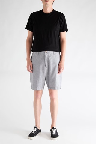 Short de lino - Gris