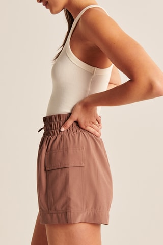 Short de tiro alto - Marrón