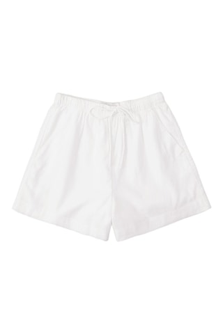 Short de lino - Blanco
