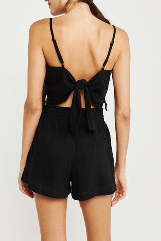 Short de lino - Negro