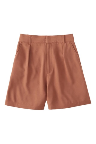 Short de tiro alto - Marrón claro