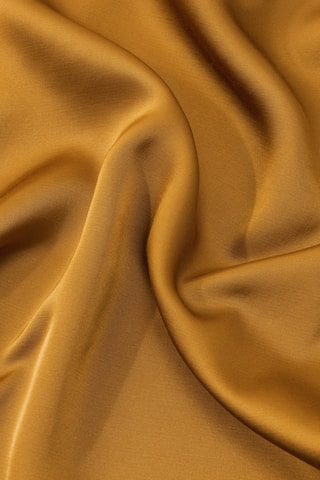 Falda midi de talle alto - Dorado